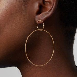 Ettika Gold Double Hoop Earrings